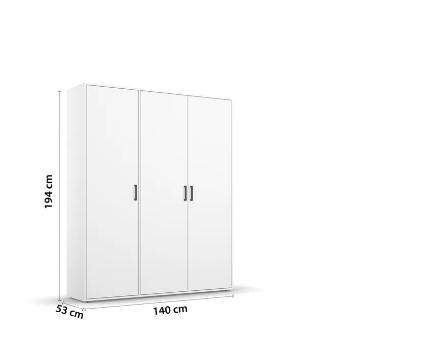 Drehtürenschrank 3-trg. detail