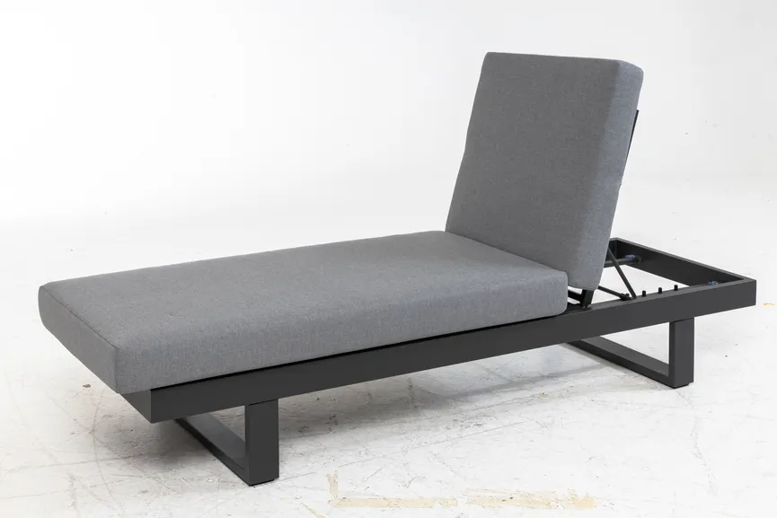 Sofaliege Anthrazit Aluminium funktion