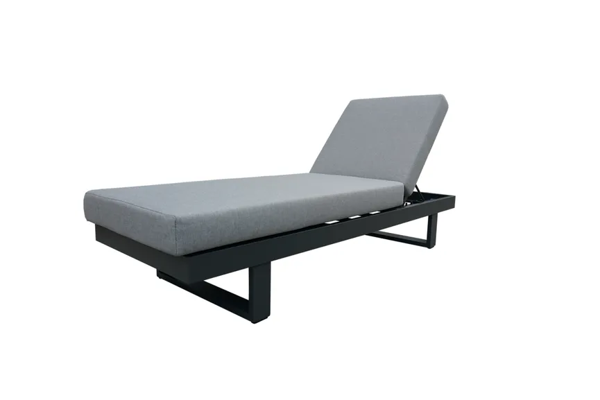 Sofaliege Anthrazit Aluminium detail