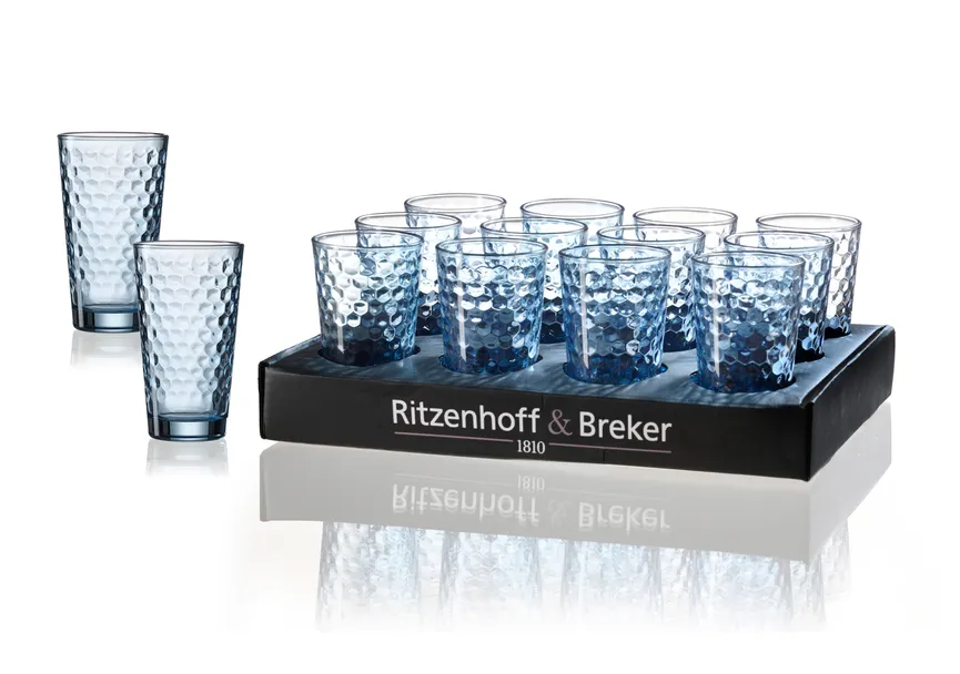 Becher "Favo" 400 ml blau detail