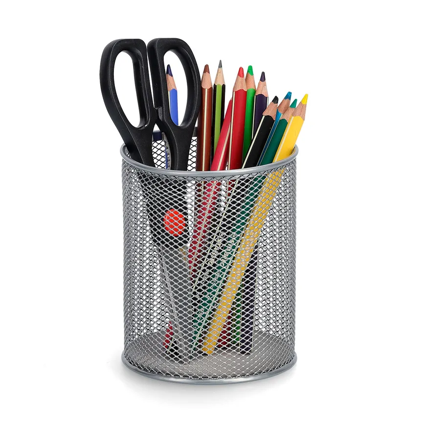 Utensilienbecher "Mesh" silber detail