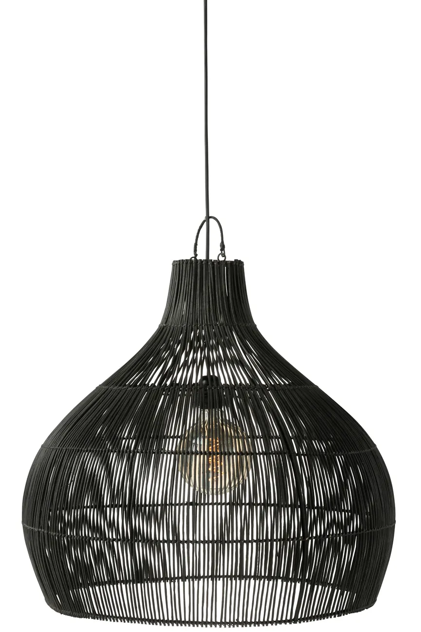 Lampenschirm Birne Rattan sch. detail
