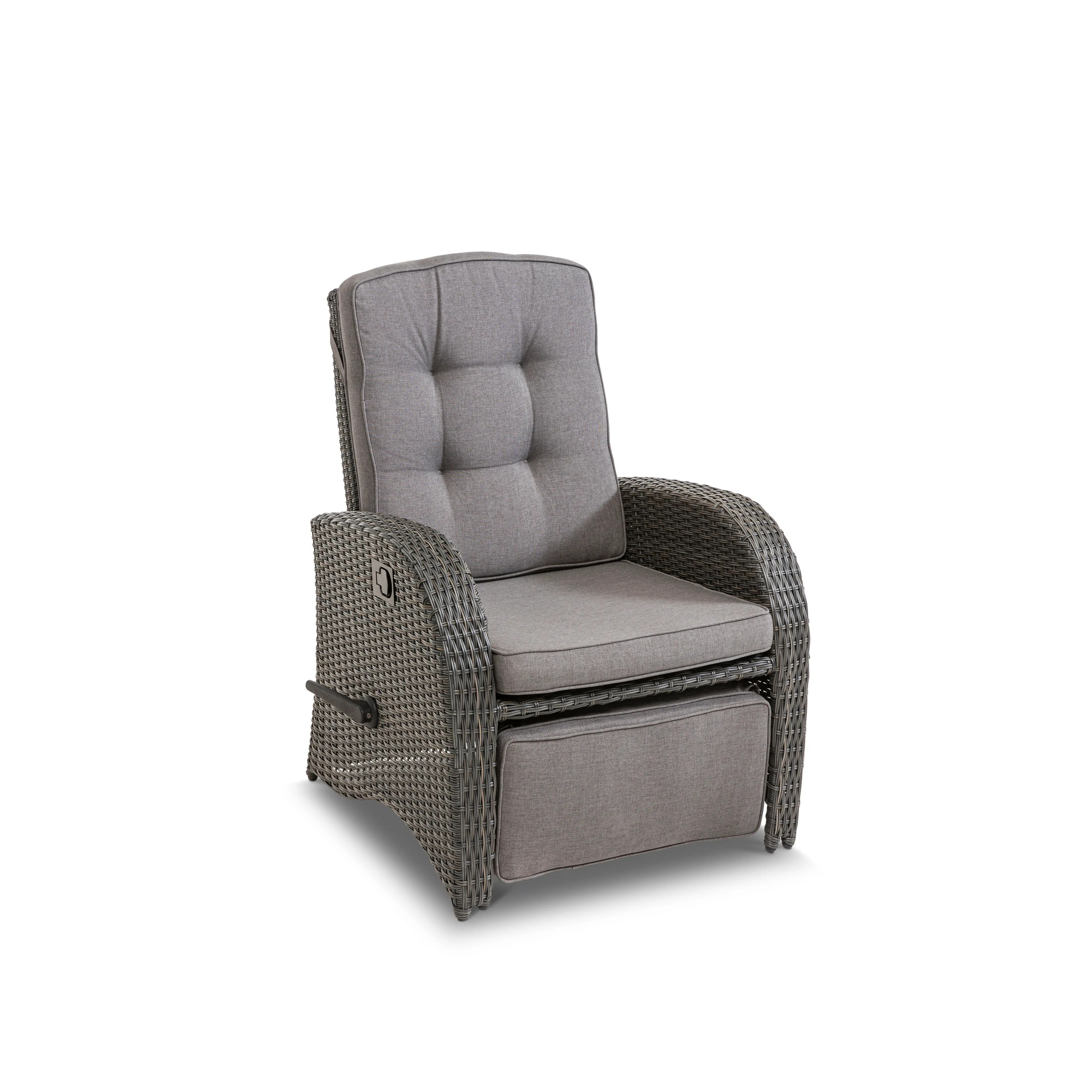 Gartensessel Deluxe Lounge Grau 