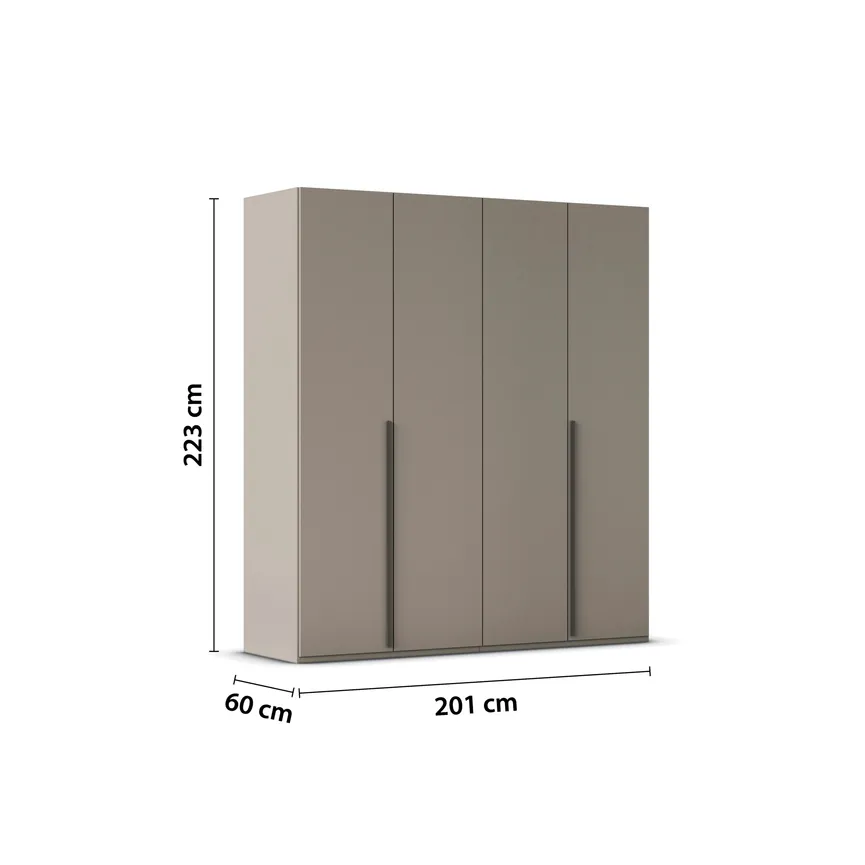 Drehtürenschrank 4-trg. detail