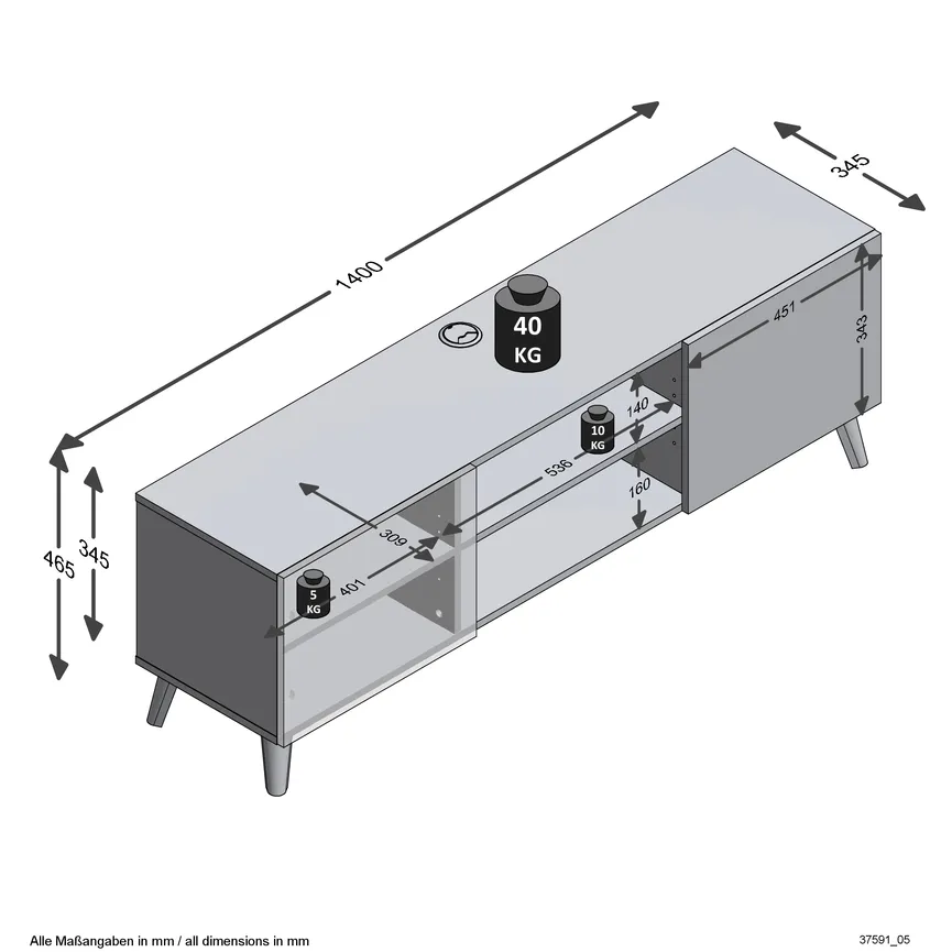 TV-Lowboard detail