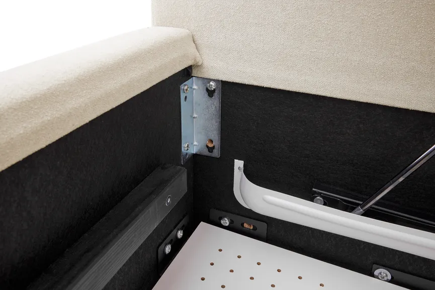 Bettgestell mit Bettkasten detail