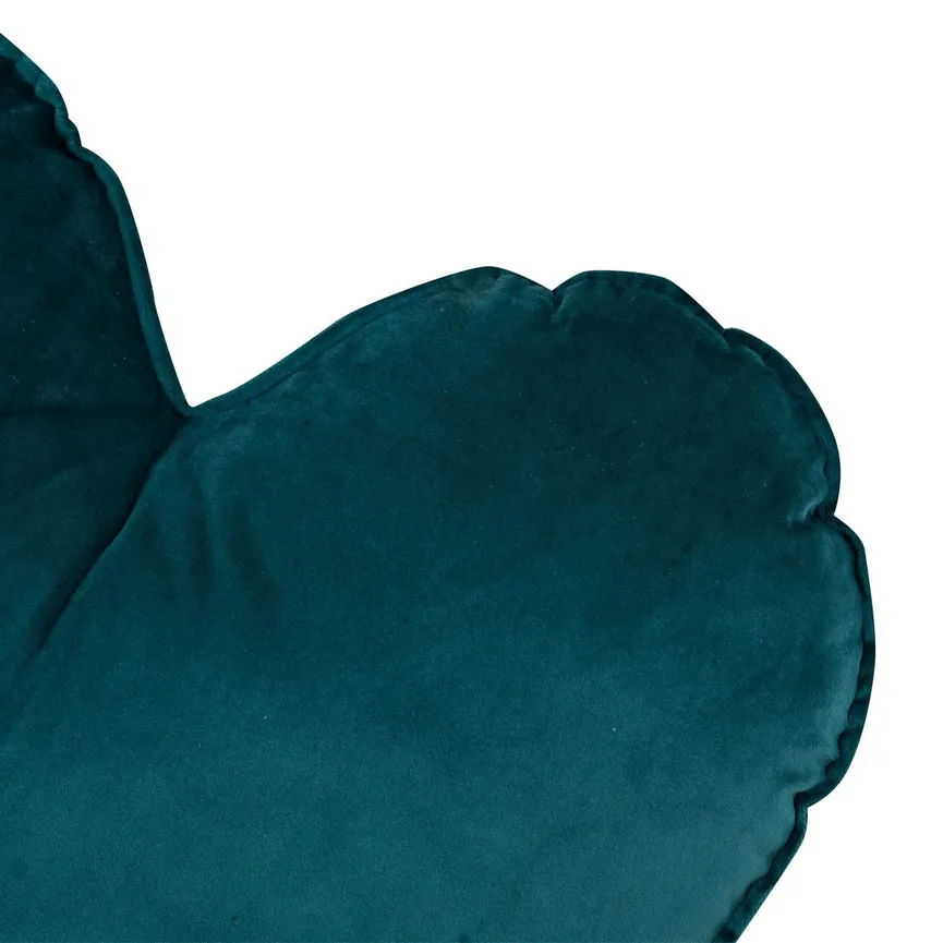 Kissen gefüllt   Samt petrol detail