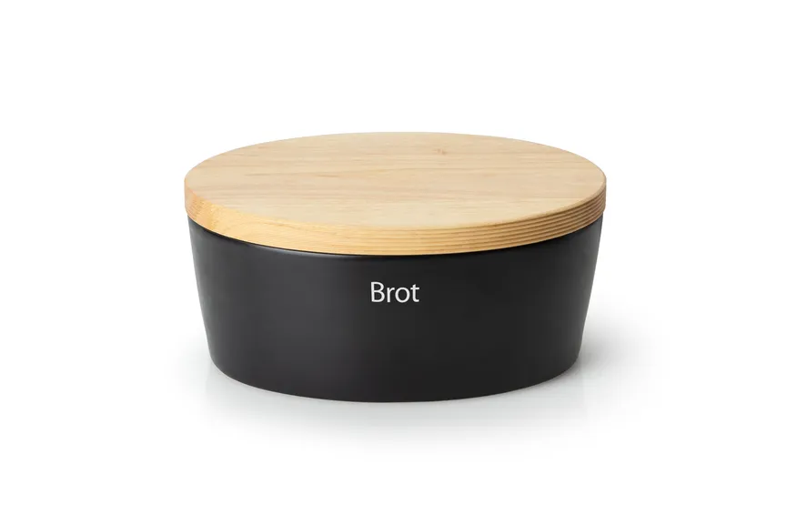 Brottopf m Holzdeckel schwarz hauptaufnahme