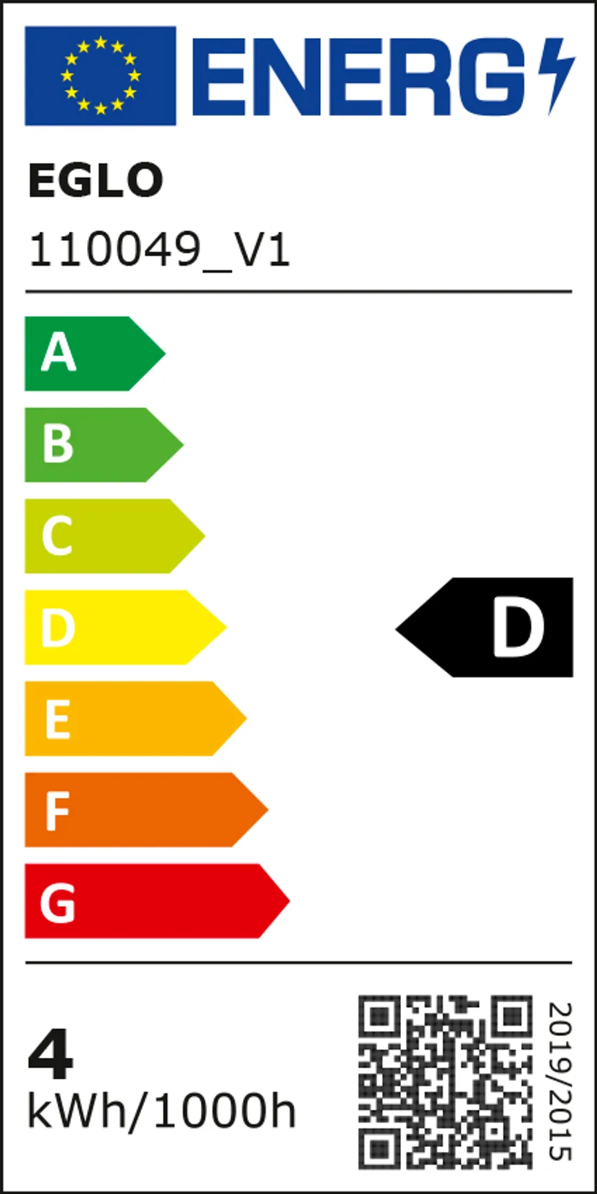 E14/4,5 Watt LED P45 opal energielabel