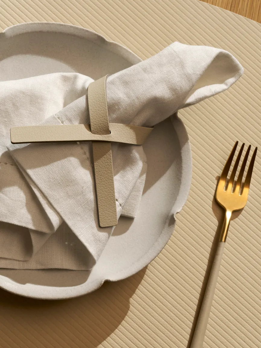 Tischset "Curduroy" vanilla milieu