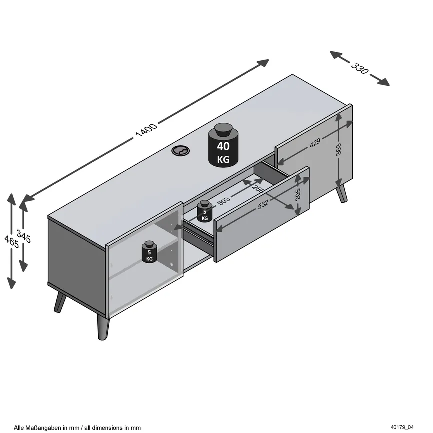 TV-Lowboard detail