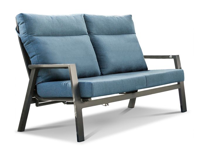 Lounge-Sofa Blau Deluxe Lounge Alu