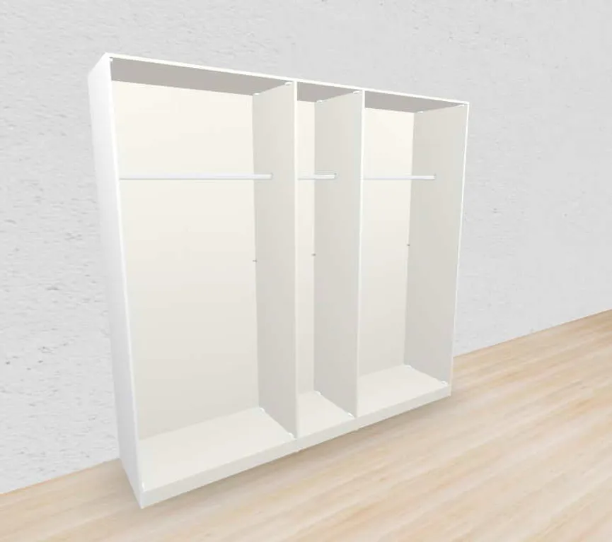 Drehtürenschrank 5-trg. detail