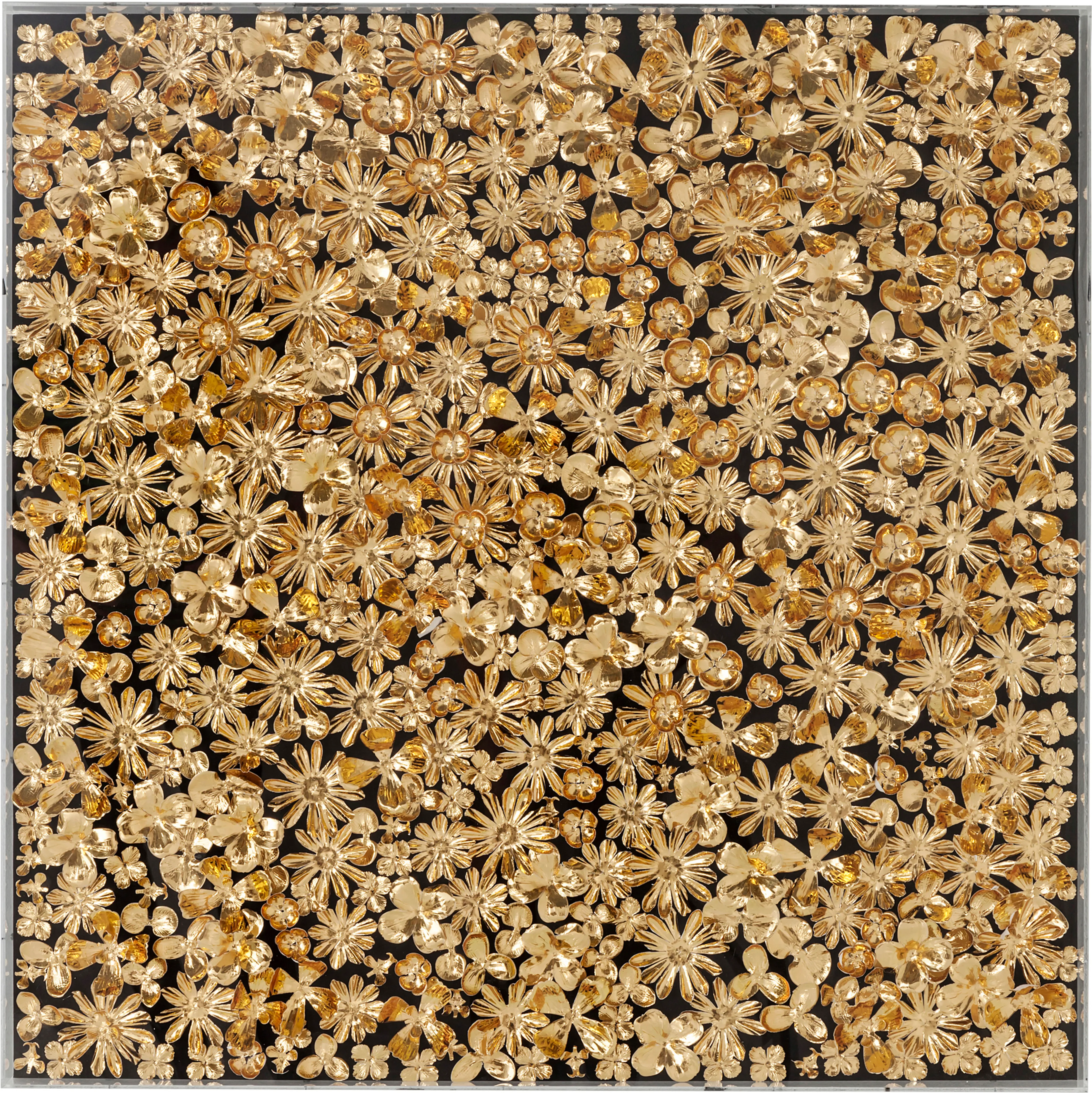 Wandbild 120 x 120 cm Gold Flower 39249