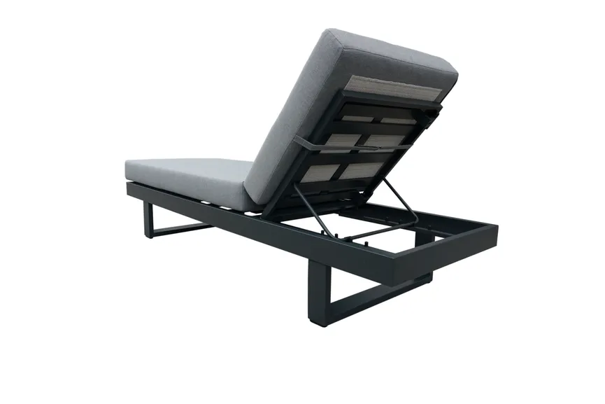 Sofaliege Anthrazit Aluminium detail