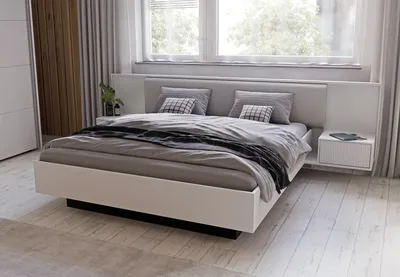 Bett mit Nachttischen