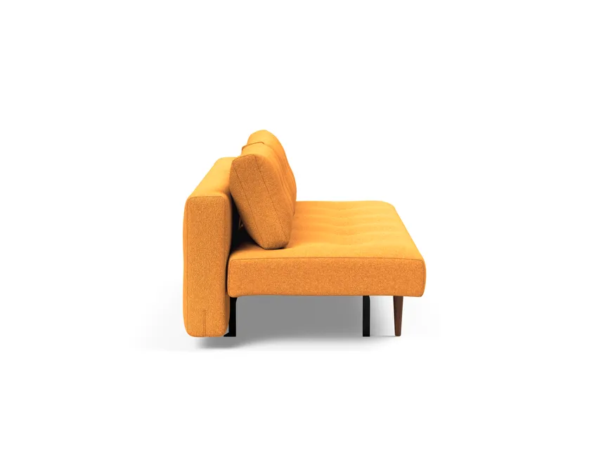 Sofa dunkles Holz detail