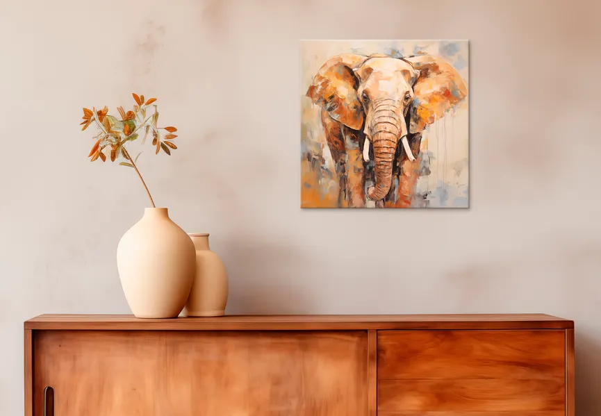 Wandbild "Elephant III" beige milieu