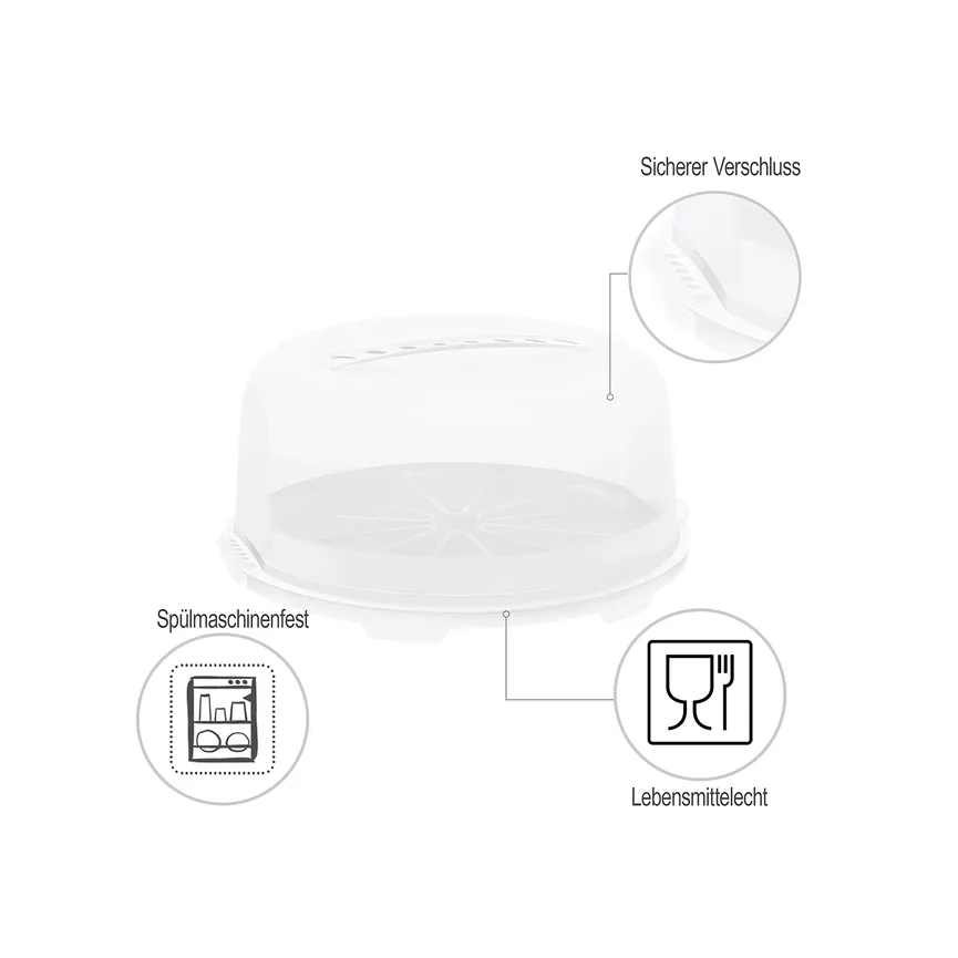 Tortenglocke hoch Fresh weiß detail