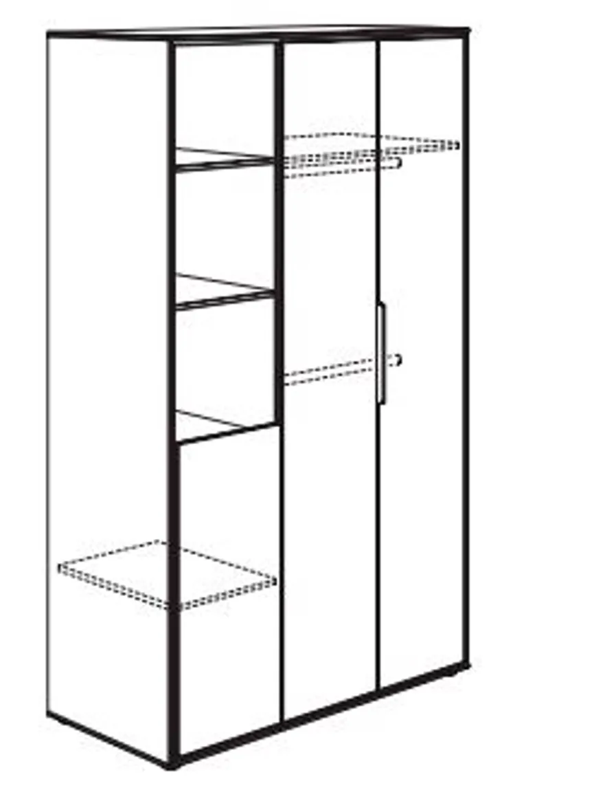 Kleiderschrank 3-trg. detail