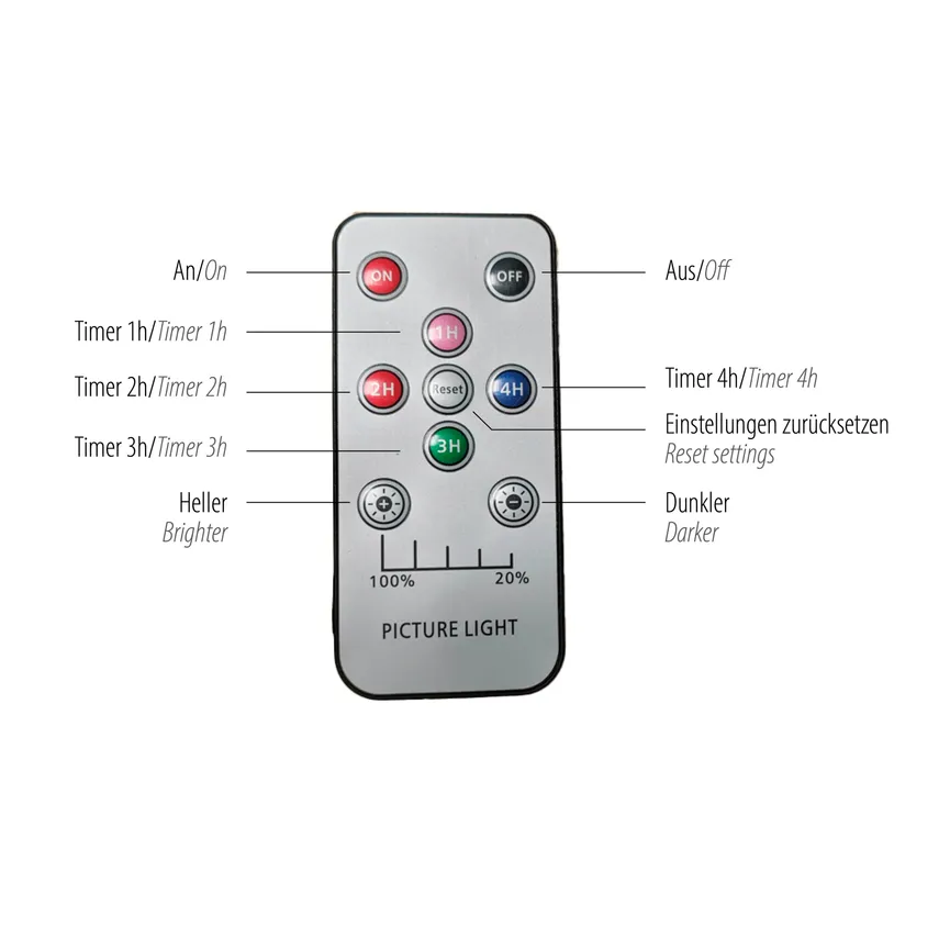 Akku-Wandleuchte "Akku-Chia" detail