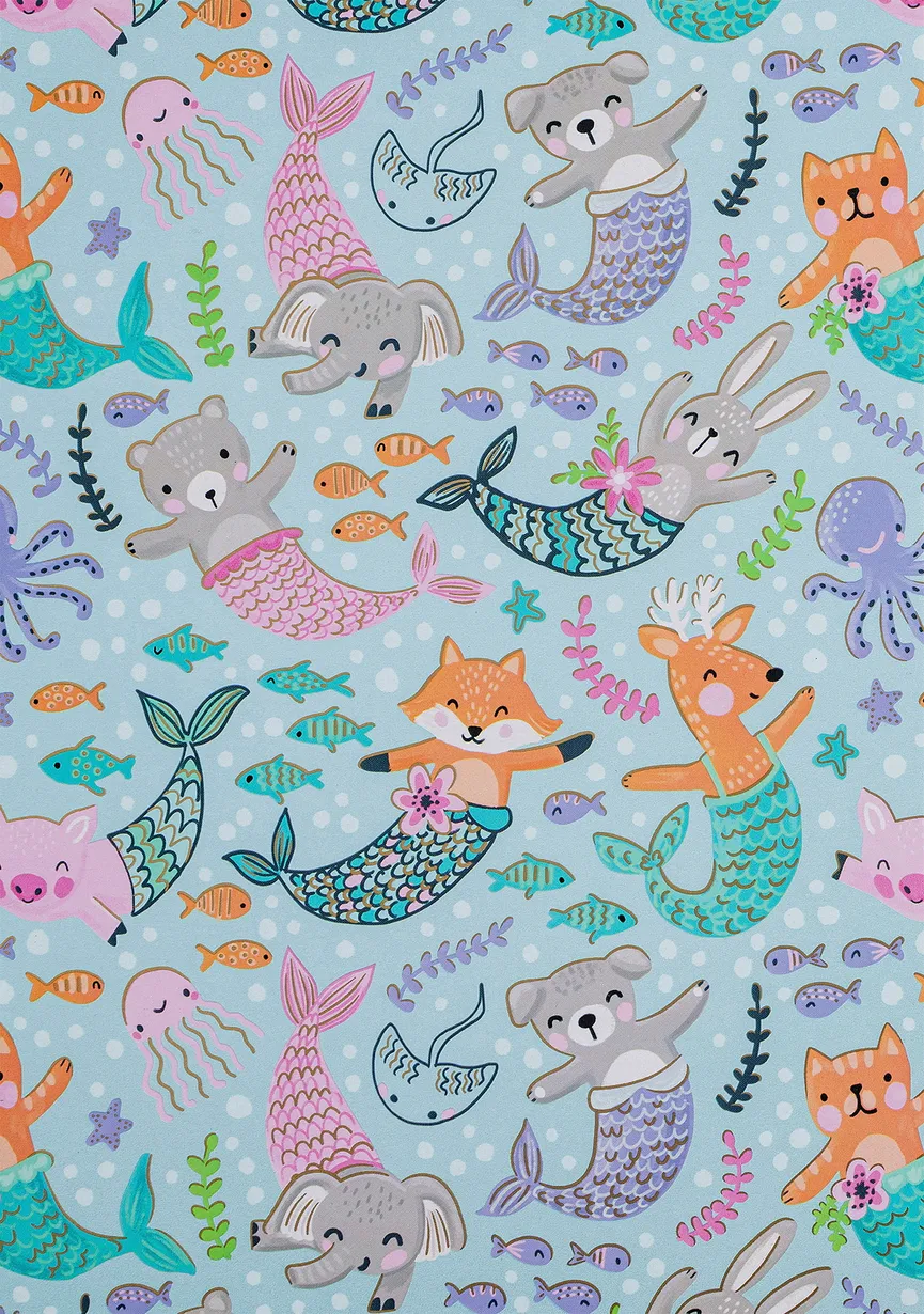 Geschenkpapier "Kids 1" bunt detail