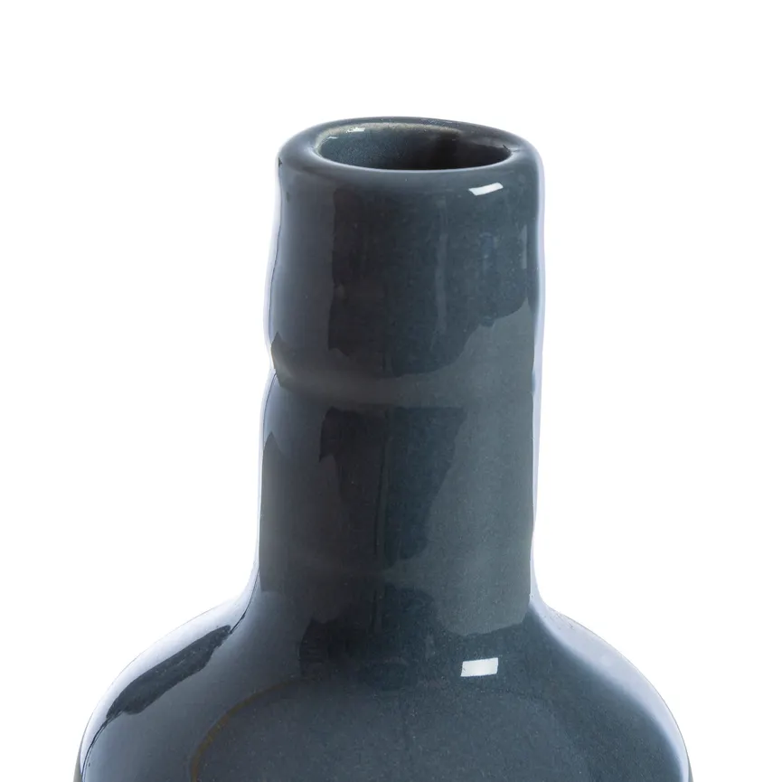 Vase "Flasche" M dunkelblau detail