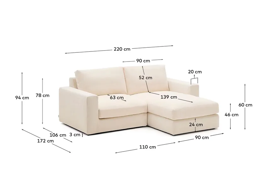 Ecksofa 3-Sitzer detail
