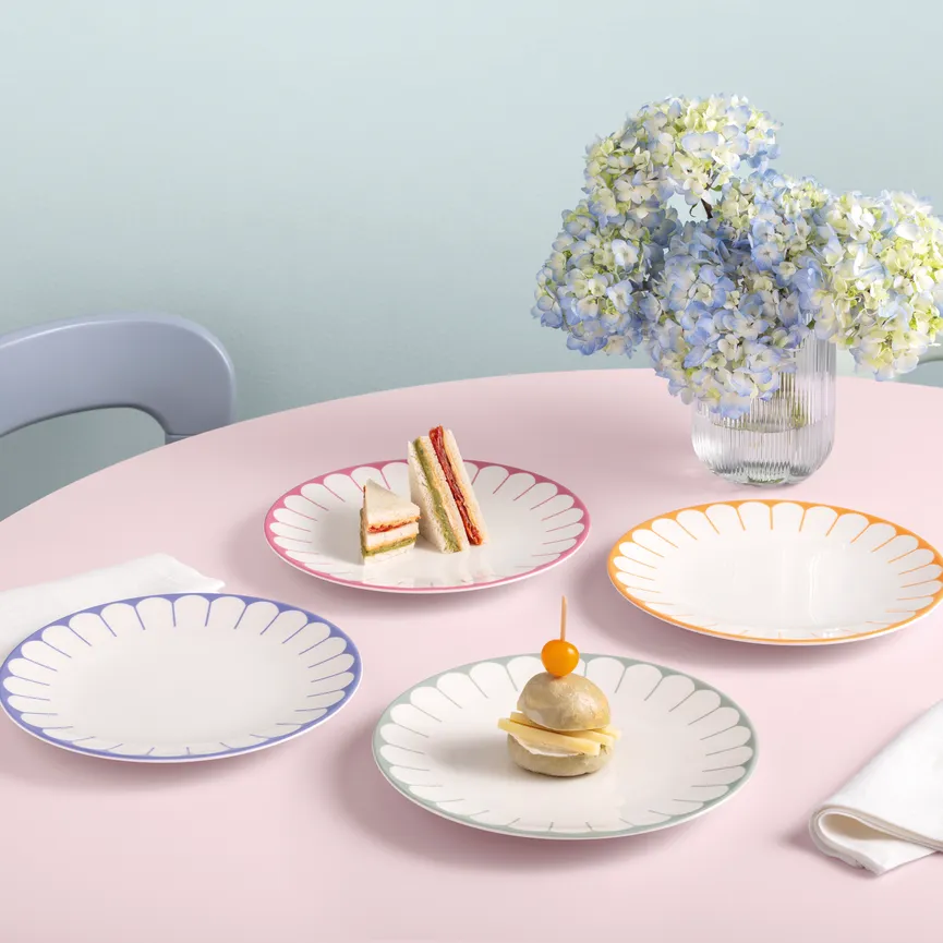 Frühstücksteller "Fleur" bleu milieu