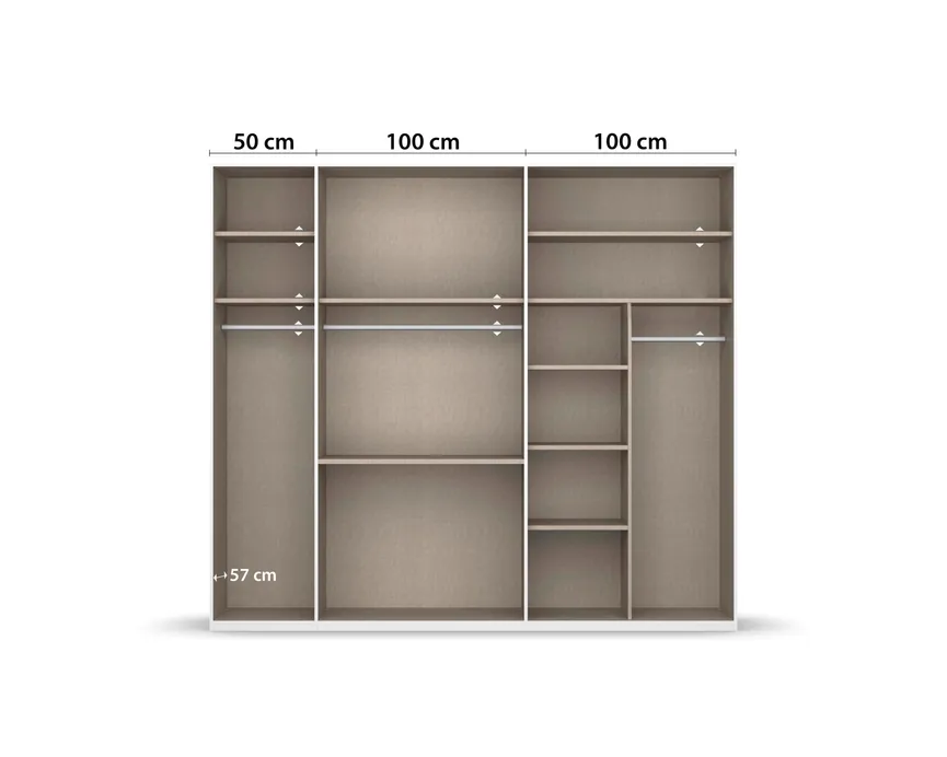 Kombi-Drehtürenschrank 5-trg. detail