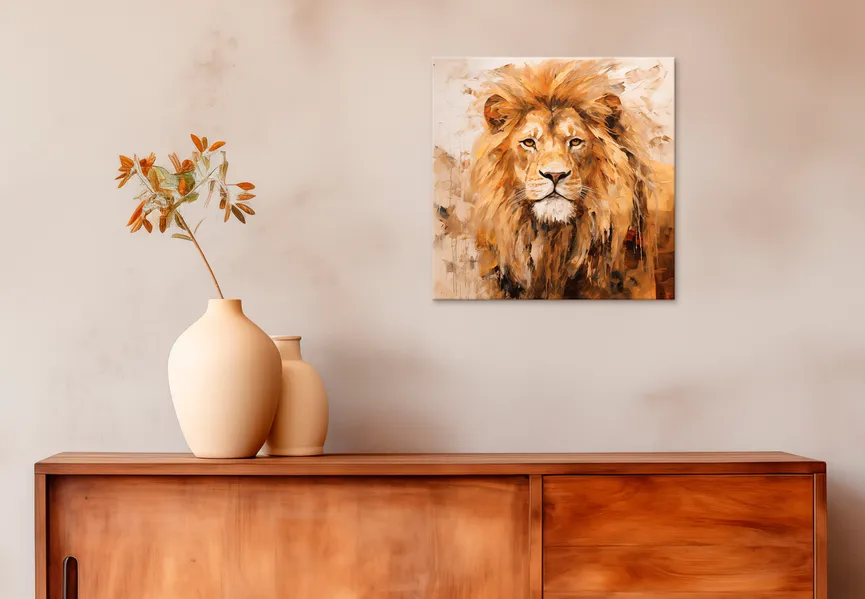 Wandbild "Lion IV" beige milieu
