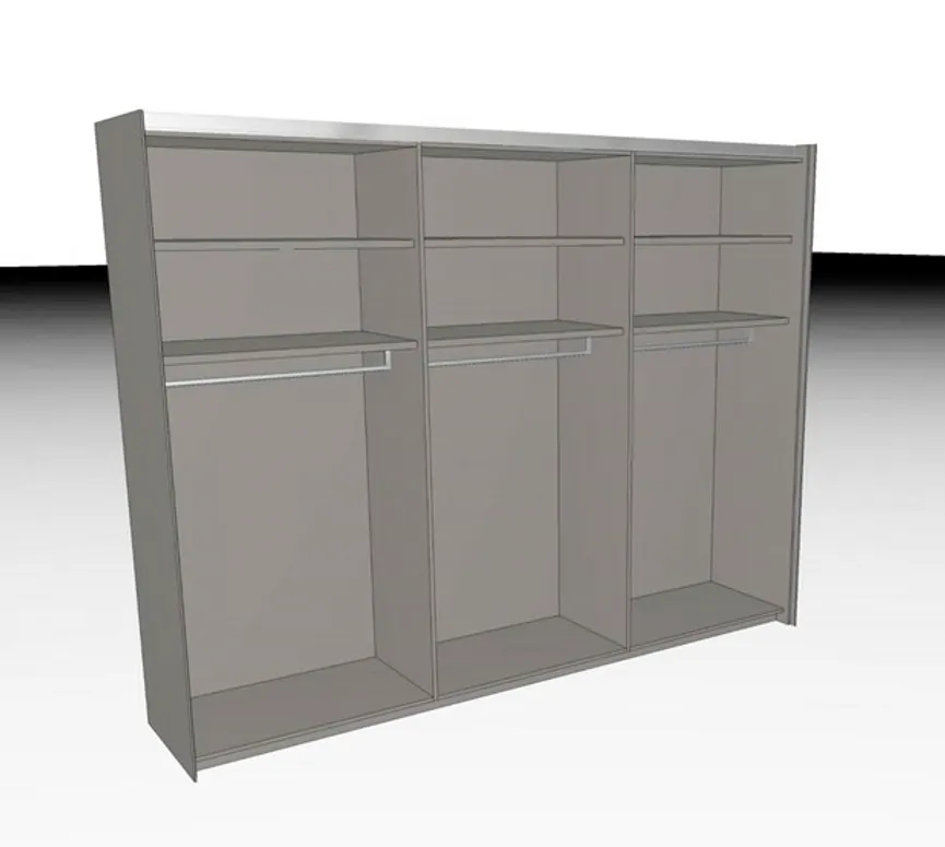 Schwebetürenschrank 3-trg. detail