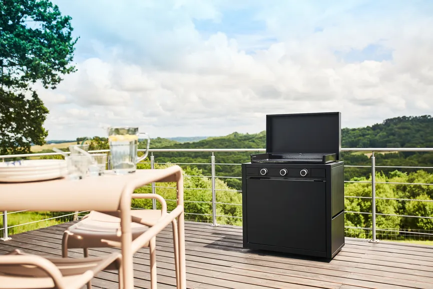 Gasplancha + Wagen 75 milieu