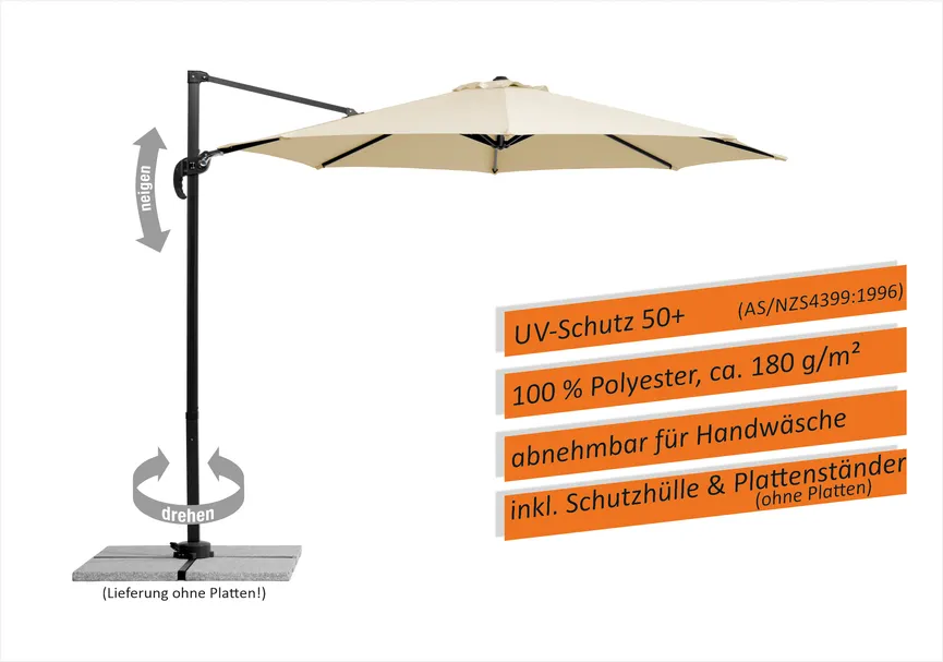 Junior Ampelschirm rund detail
