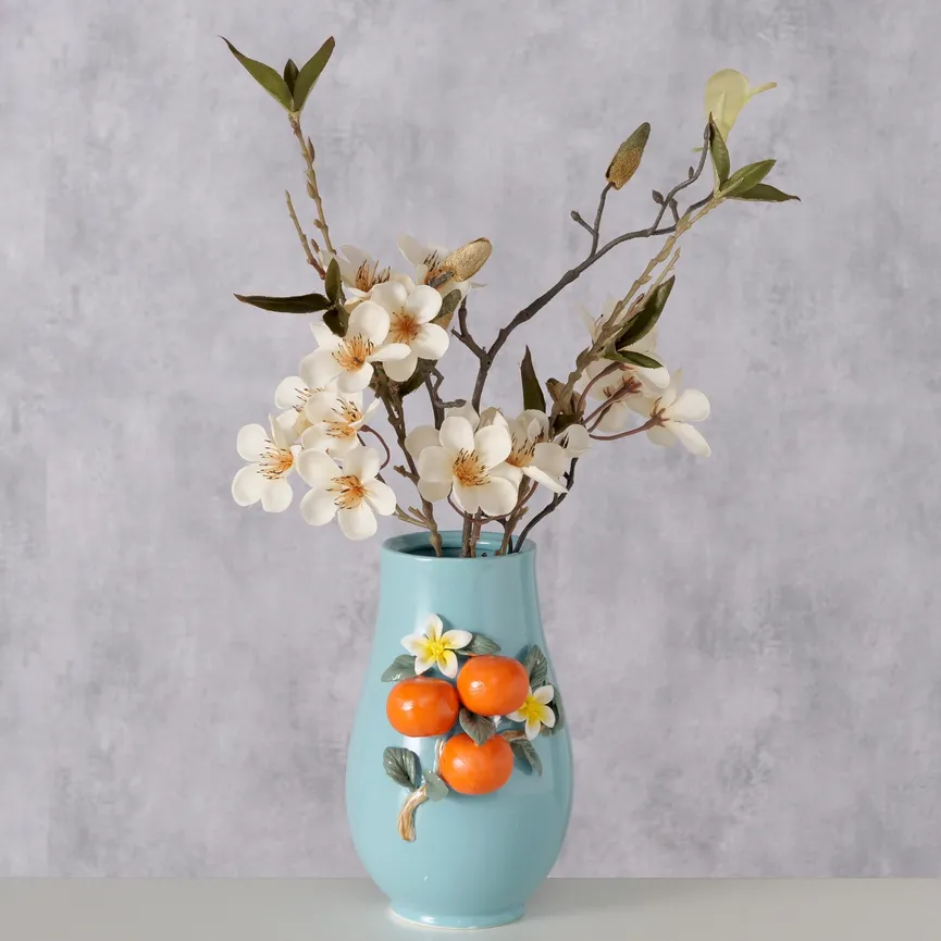 Vase "Orange" orange-türkis milieu