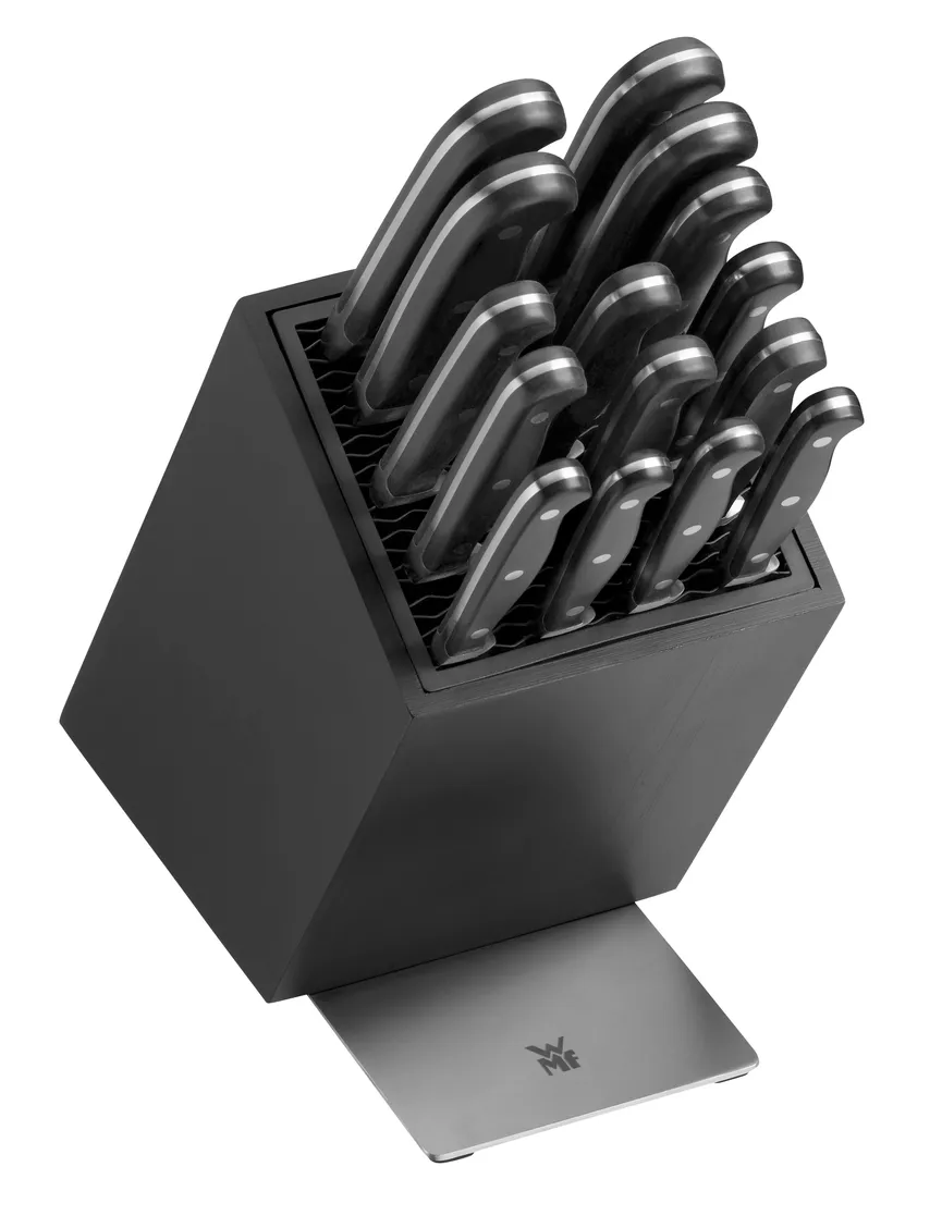 Messerblock unbestückt schwarz detail