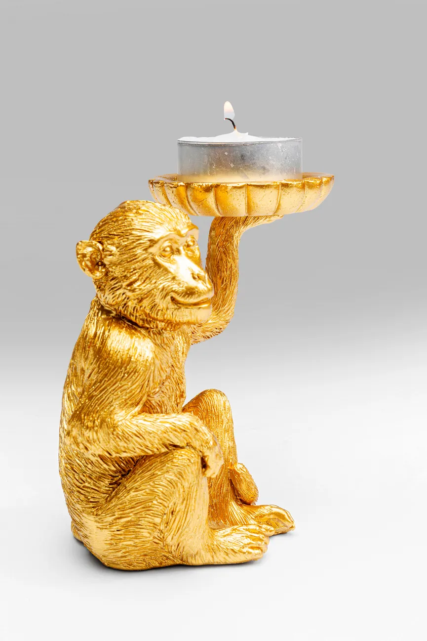 Figur "Monkey" Affe gold detail