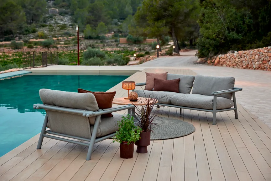 Loungesessel+Kissensatz milieu