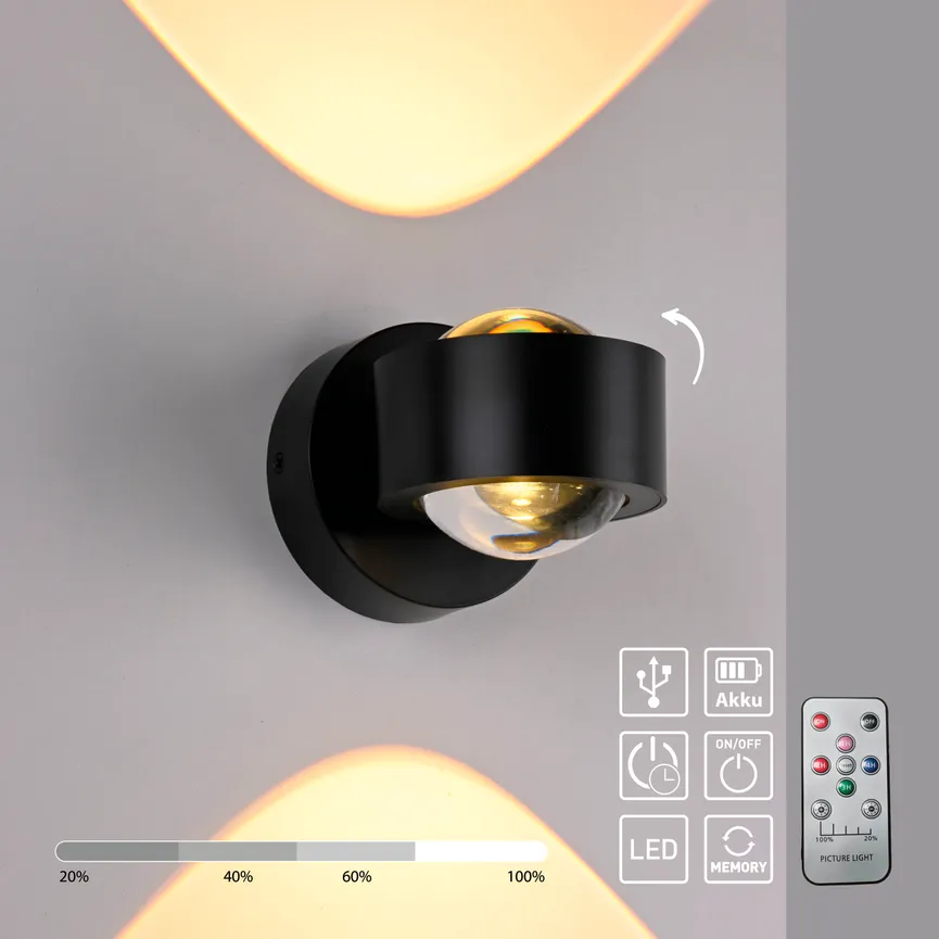 Akku-Wandleuchte "Akku-Chia" detail