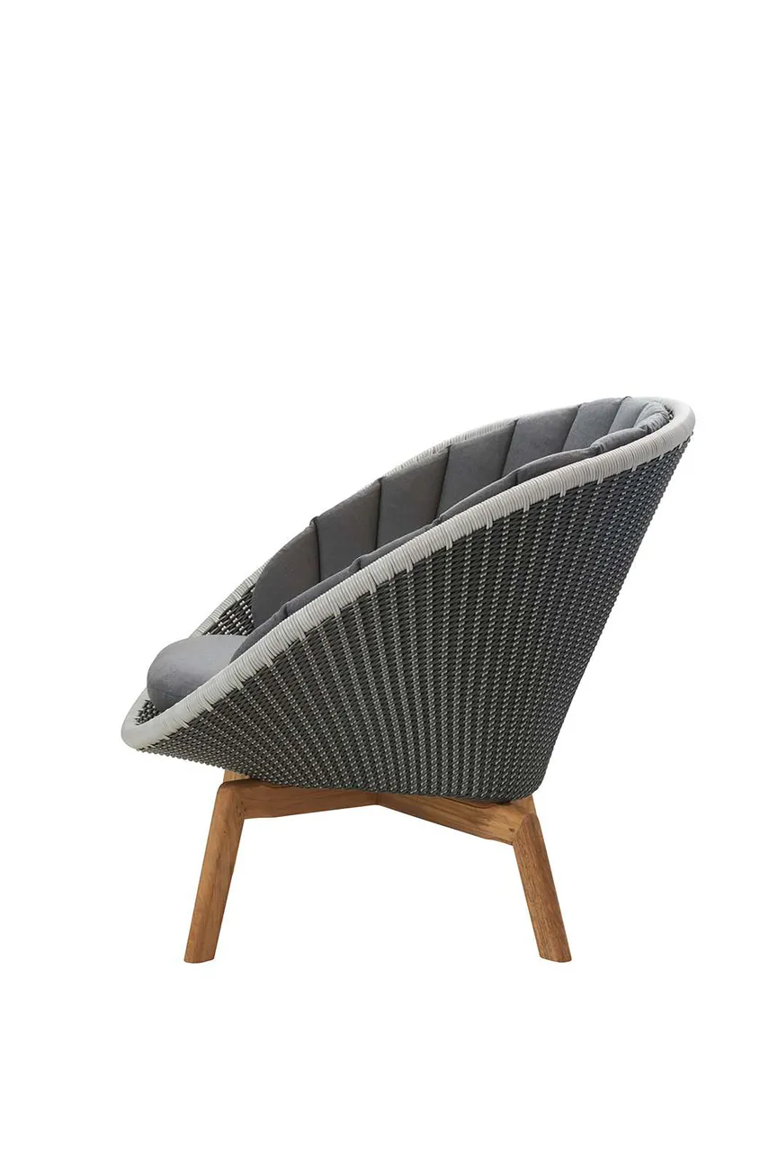 Lounge Sessel m. Teakbeine detail