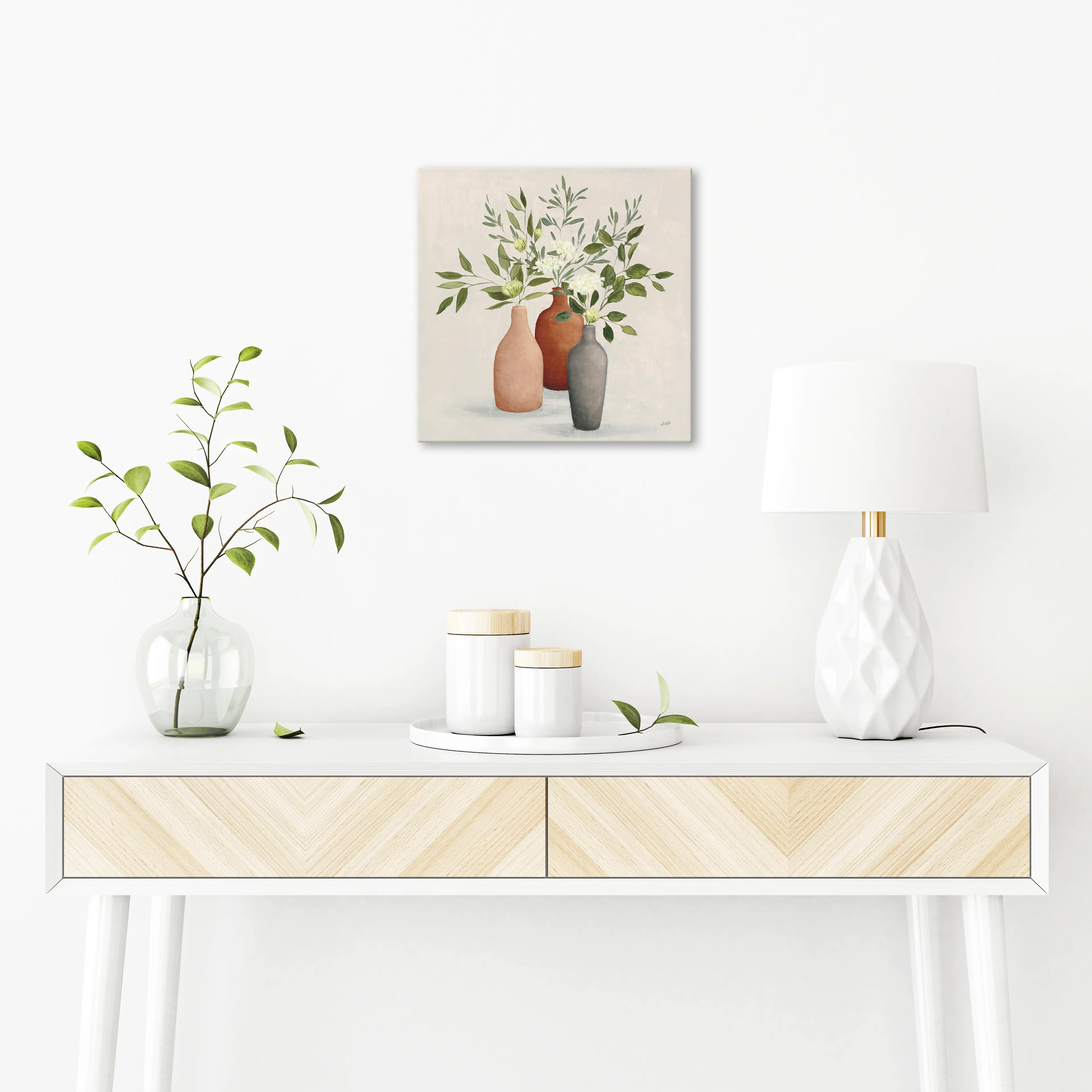 Wandbild 30 x 30 cm Natural Bouguet II