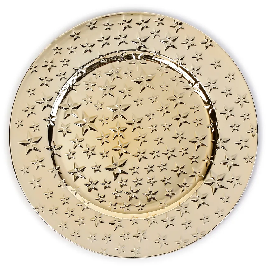 Teller "Sterne" gold hauptaufnahme