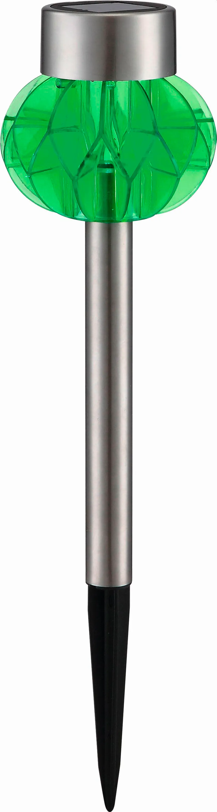 Solarleuchte Edelstahl detail