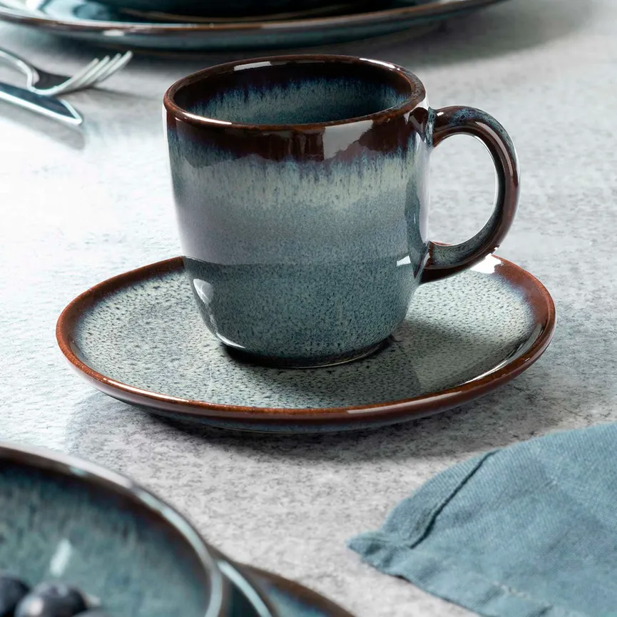 Untertasse "Lave" gris milieu