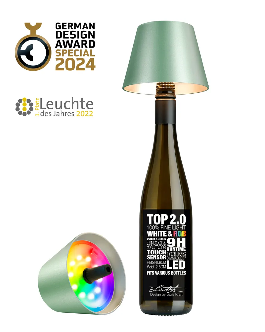 Flaschenleuchte "Top 2.0" detail