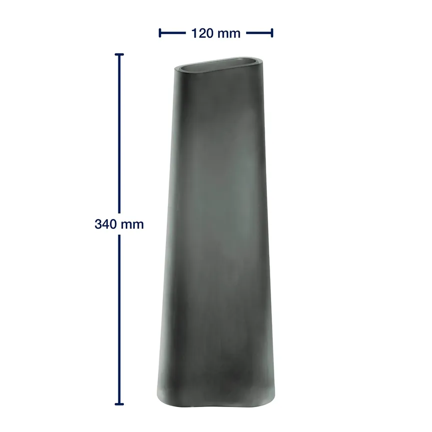 Vase "Turno" S grau detail