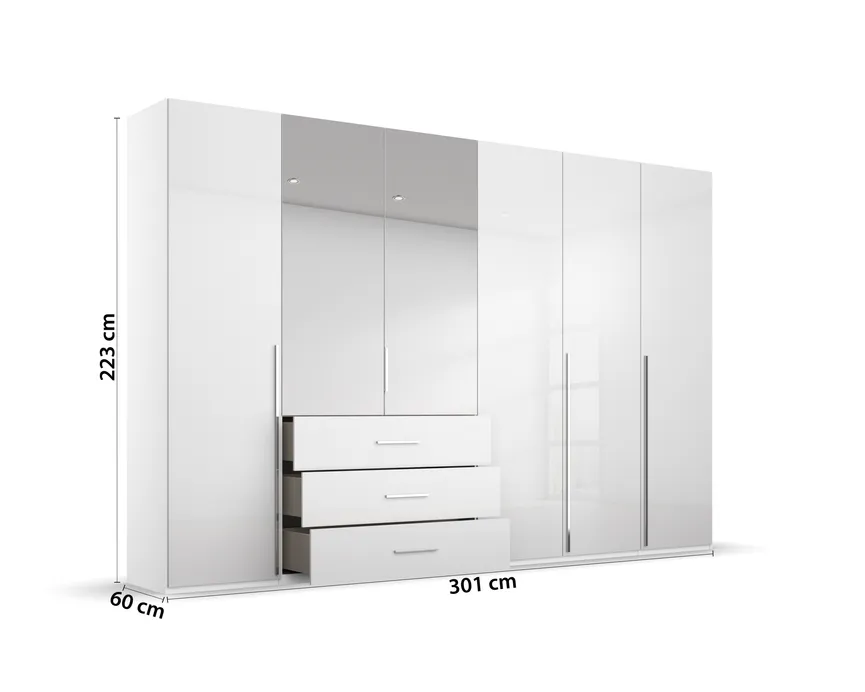 Kombi-Drehtürenschrank 6-trg. detail