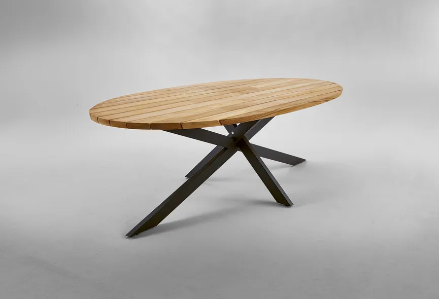 Tischplatte oval + Gestell detail