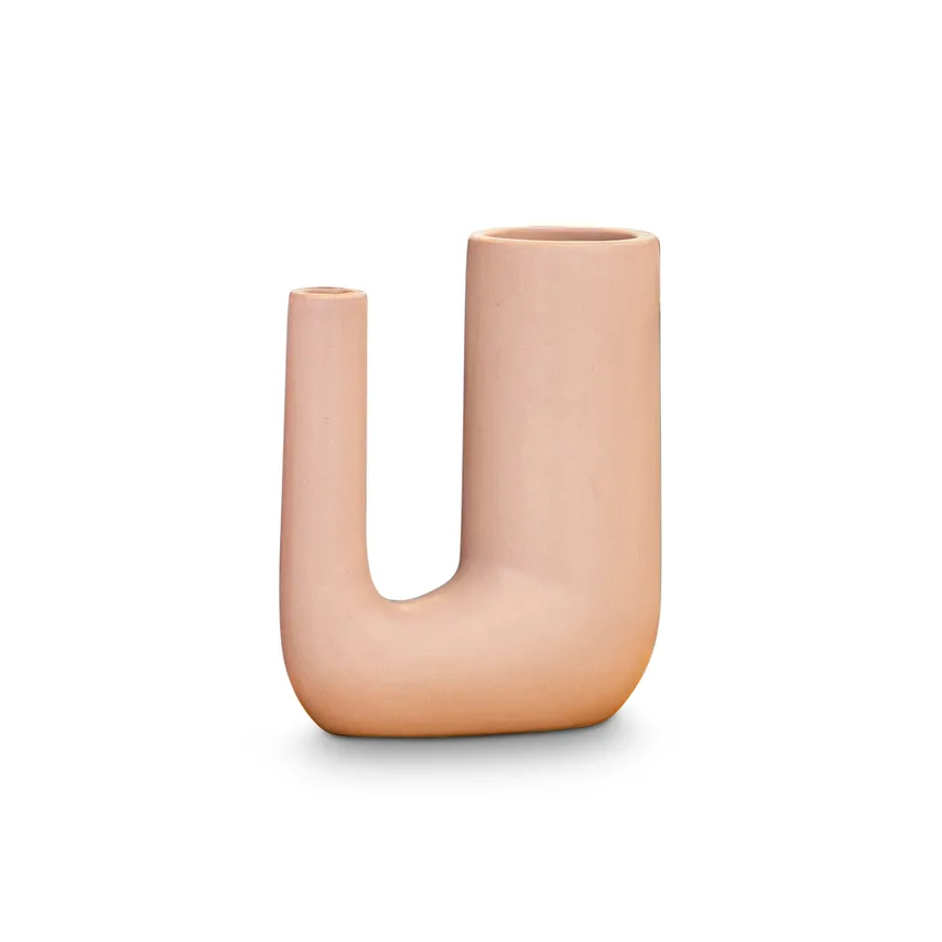 Vase "U" weiß/taupe hauptaufnahme