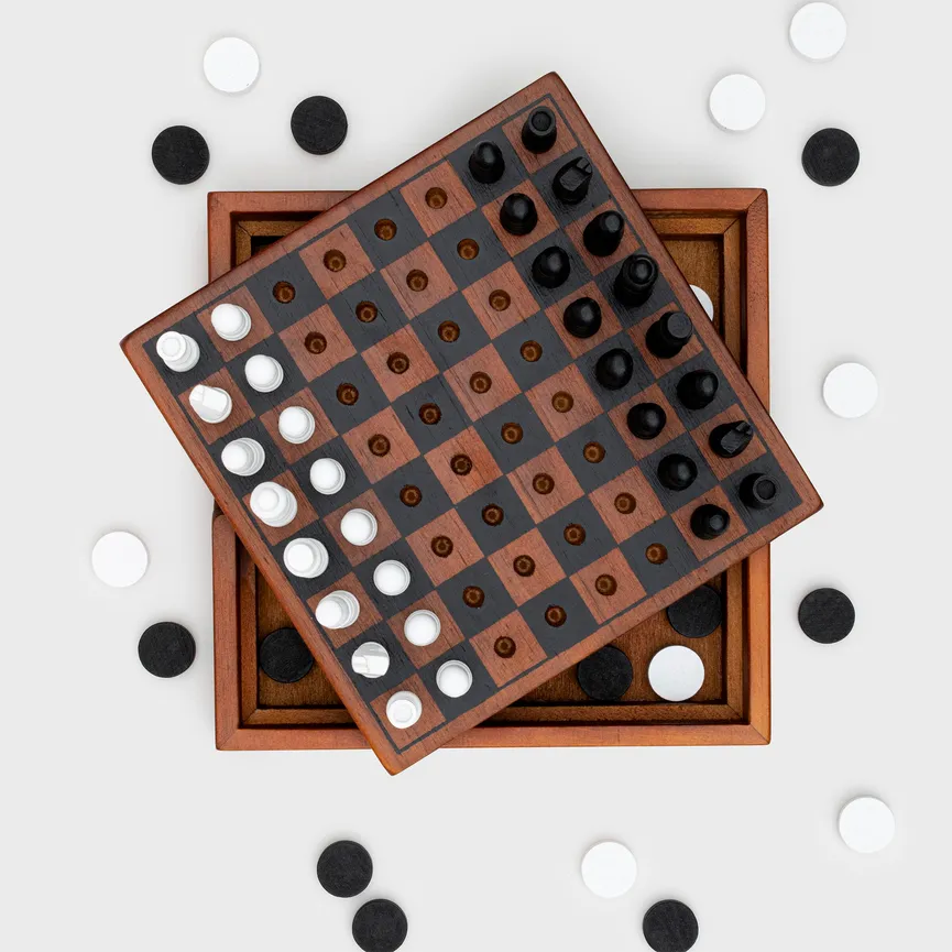 Schach und Dame milieu